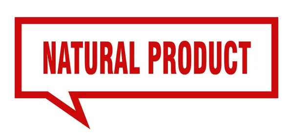 Натуральный знак продукта. натуральный квадратный речевой пузырь. натуральный продукт — стоковый вектор