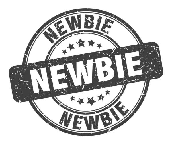 Newbie stempel. newbie ronde grunge teken. Newbie — Stockvector
