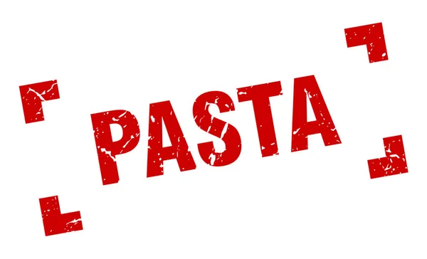 Pasta stempel. pasta vierkante grunge teken. Pasta — Stockvector