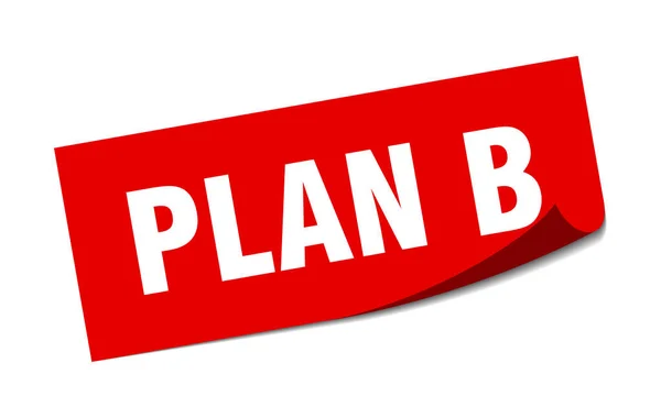 Pegatina del plan B. plan b signo cuadrado aislado. plan b — Vector de stock