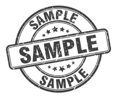 sample stamp. sample round grunge sign. sample clipart