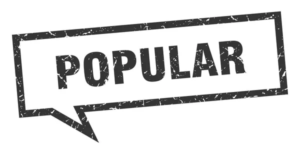 Popular sign. popular square speech bubble. popular — Stock Vector