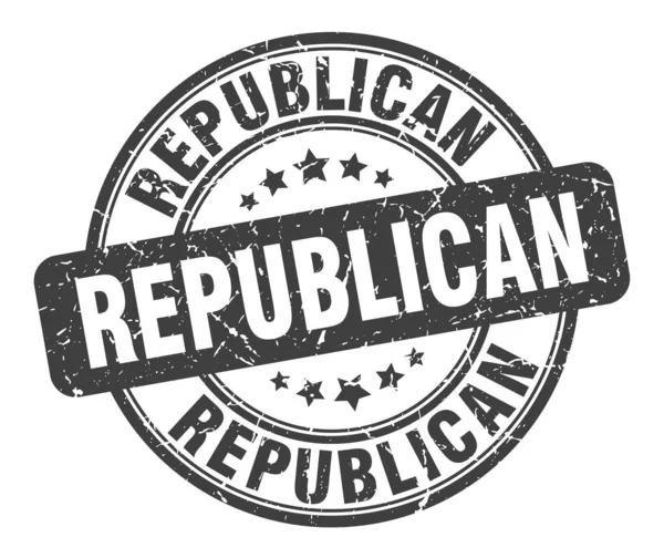 Pieczęć republikan. republikan okrągły znak grunge. Republikańskiej — Wektor stockowy