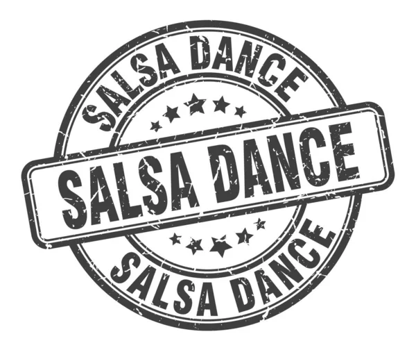 Sello de baile de salsa. Salsa baile ronda grunge signo. baile de salsa — Archivo Imágenes Vectoriales