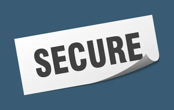 Secure sticker. secure square isolated sign. secure — Stock Vector