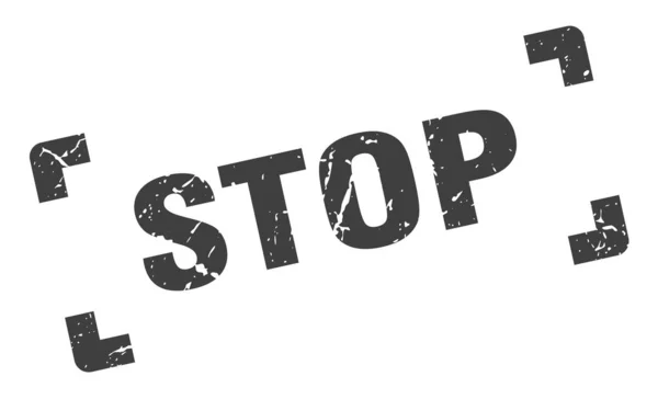 Stop stempel. vierkante grunge teken stoppen. Stoppen — Stockvector