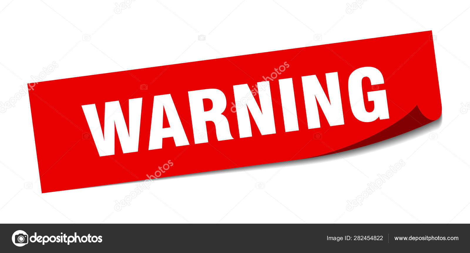 Warnung! Warnschild, Aufkleber, Sticker Stock-Vektorgrafik