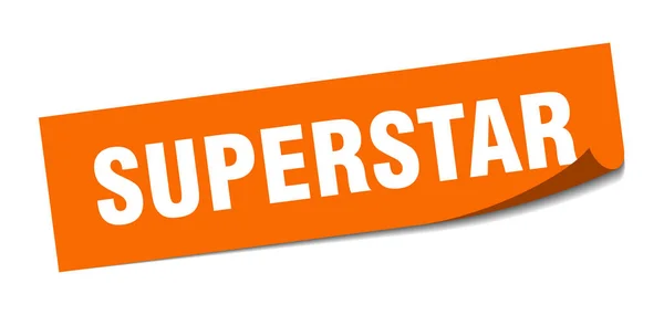 Superstar sticker. Superstar vierkant geïsoleerd teken. Superstar — Stockvector