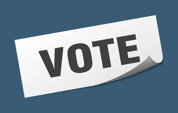 Vote sticker. vote square isolated sign. vote — Stock Vector