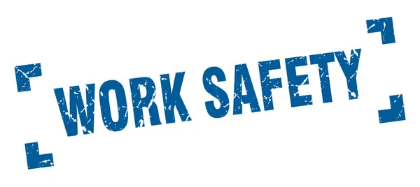 Selo de segurança do trabalho. trabalho de segurança quadrada sinal grunge. segurança no trabalho —  Vetores de Stock