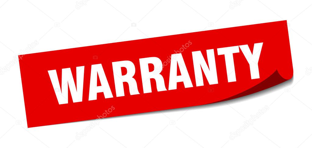 warranty sticker. warranty square isolated sign. warranty