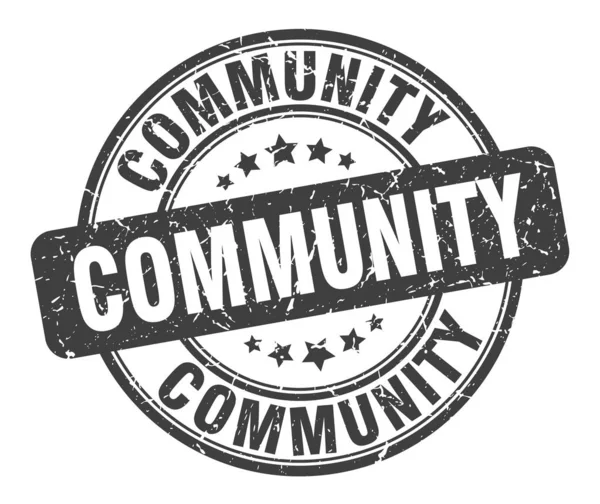 Gemenskapstämpel. gemenskap runda grunge underteckna. Comunity — Stock vektor