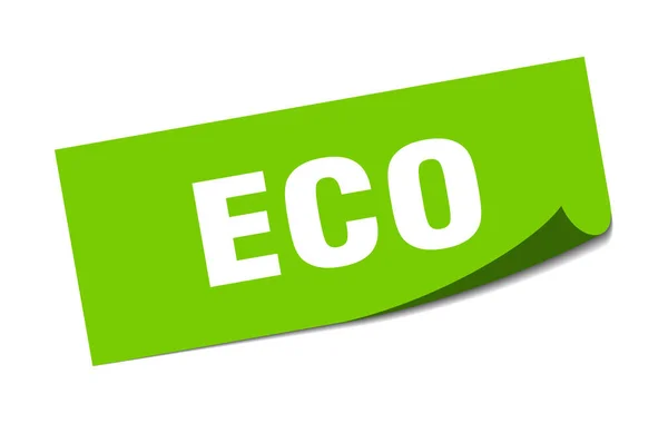 Naklejki eko. Eko kwadrat znak na białym tle. Eco — Wektor stockowy