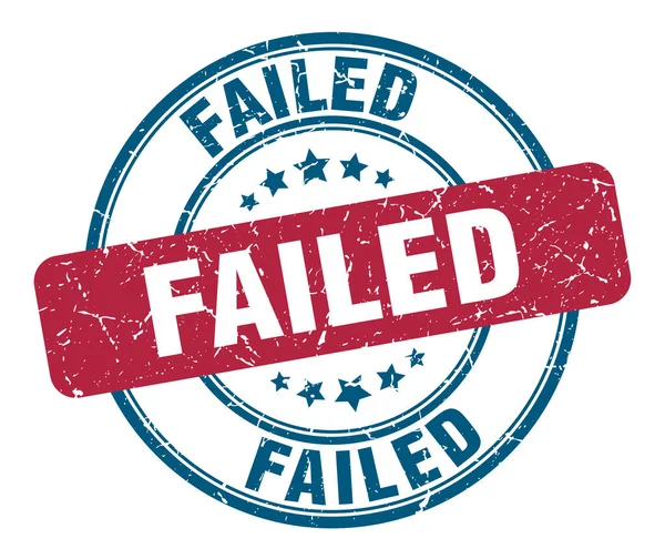 Failed stamp. failed round grunge sign. failed — Stock Vector