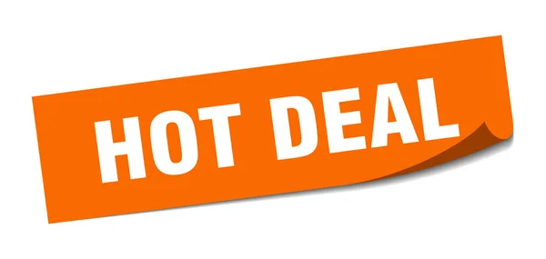 Stiker hot deal. hot deal persegi tanda terisolasi. hot deal - Stok Vektor