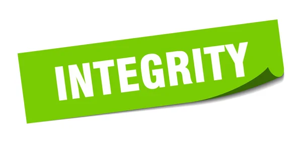 Nálepku integrity. integrita čtvercového izolovaného znaku. Integrity — Stockový vektor