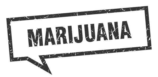 Marihuana teken. marihuana vierkante toespraak bubble. Marihuana — Stockvector