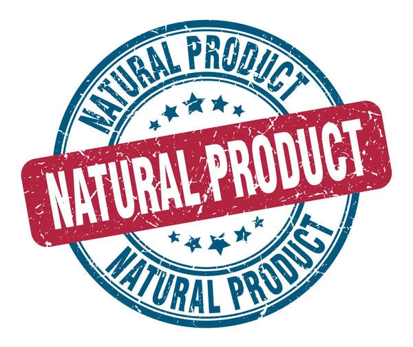 Sello de producto natural. signo grunge redondo producto natural. producto natural — Archivo Imágenes Vectoriales