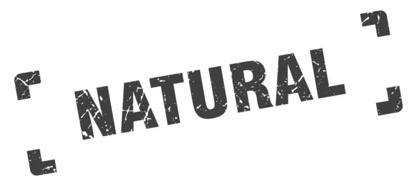 Timbre naturel. signe de grunge carré naturel. naturel — Image vectorielle