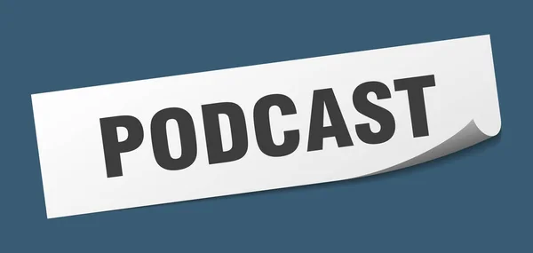 Podcast matricát. Podcast négyzet izolált jel. Podcast — Stock Vector