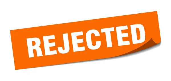 Rejected sticker. rejected square isolated sign. rejected — Stock Vector