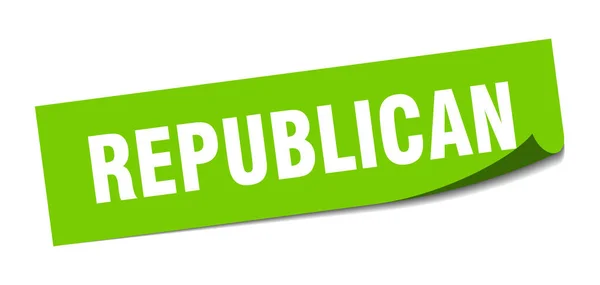 Naklejki republikan. republikany kwadratowy znak na białym tle. Republikańskiej — Wektor stockowy