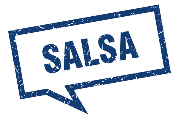 Salsa işareti. salsa kare konuşma balonu. Salsa — Stok Vektör