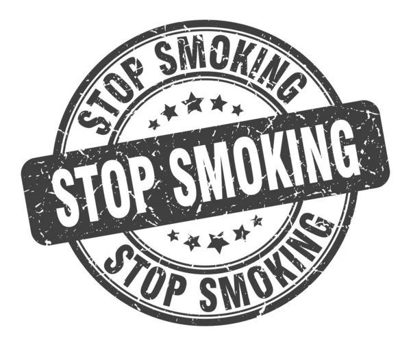 Прекрати курить марку. Хватит курить вокруг знака гранжа. бросить курить — стоковый вектор