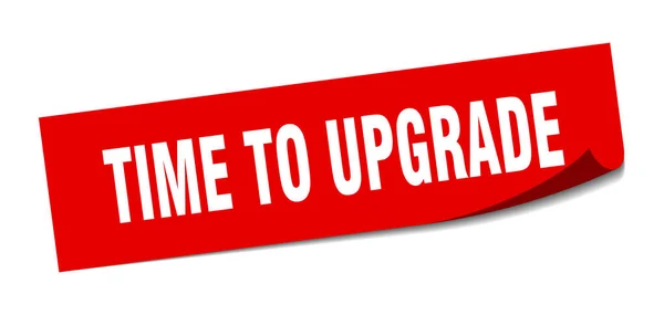 Time to upgrade sticker. time to upgrade square isolated sign. time to upgrade — Stock Vector