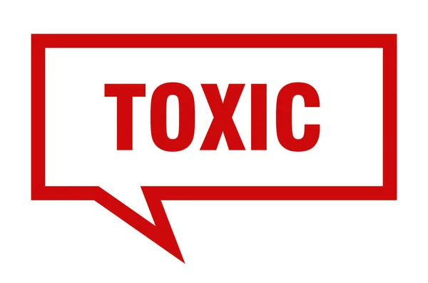 Toxic sign. toxic square speech bubble. toxic — Stock Vector