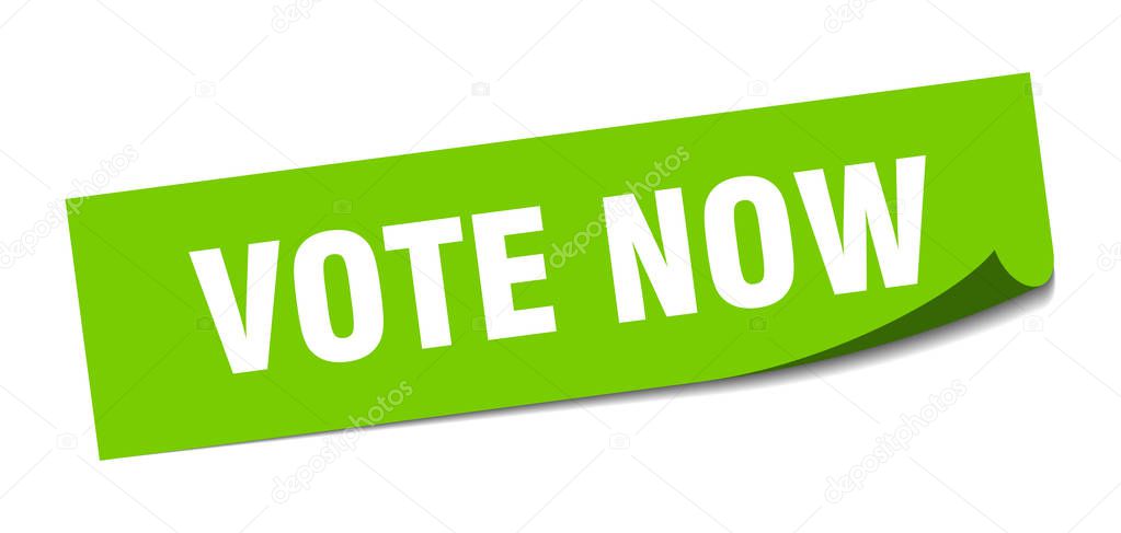 vote now sticker. vote now square isolated sign. vote now