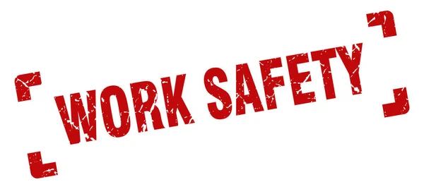 Work safety stamp. work safety square grunge sign. work safety — Stock Vector