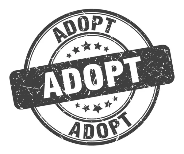 Adopt stamp. adopt round grunge sign. adopt — Stock Vector