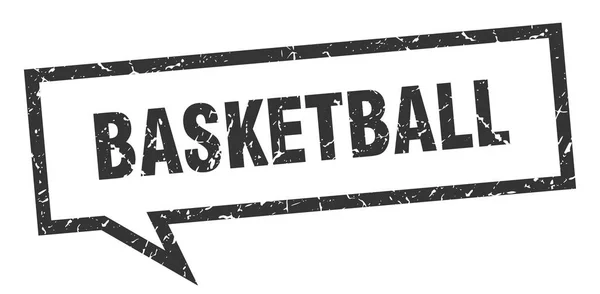 Basketballzeichen. Basketball quadratische Sprechblase. Basketball — Stockvektor