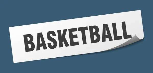 Adesivo pallacanestro. basket piazza segno isolato. basket — Vettoriale Stock