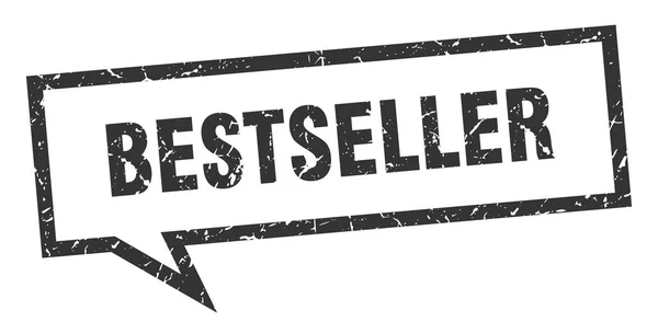 Bestsellerzeichen. Bestseller quadratische Sprechblase. Bestseller — Stockvektor