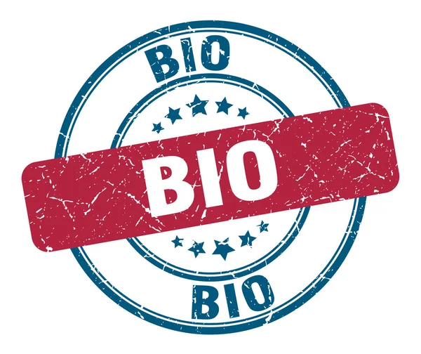 Biomarken. Bio rundes Grunge-Zeichen. bio — Stockvektor