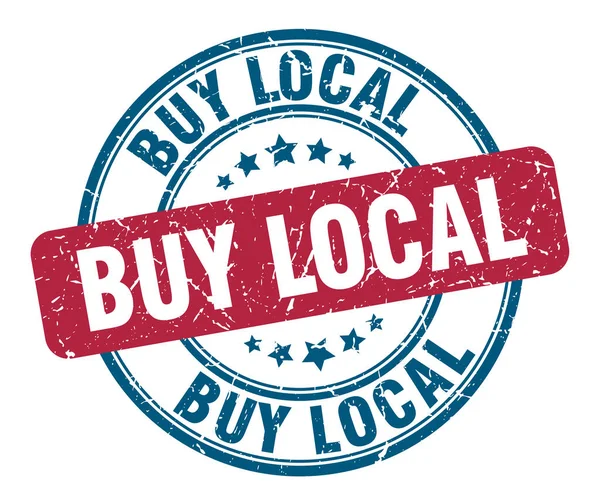Comprare francobollo locale. comprare locale rotondo segno grunge. acquistare locale — Vettoriale Stock