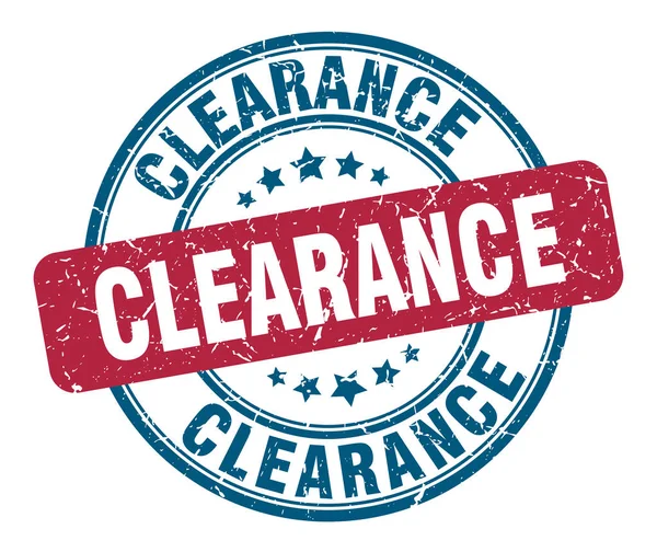 Clearance stamp. clearance round grunge sign. clearance — Stock Vector