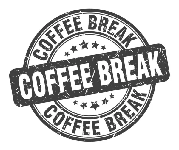 Coffee break stamp. coffee break round grunge sign. coffee break — Stock Vector