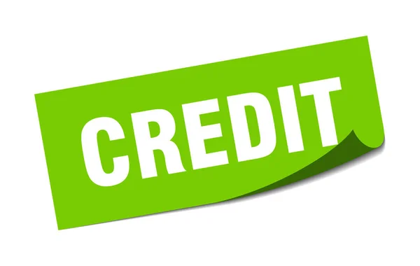 Credit sticker. Credit Square geïsoleerd teken. Krediet — Stockvector