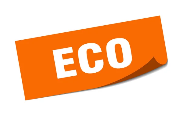 Etiqueta ecológica. eco quadrado sinal isolado. eco — Vetor de Stock