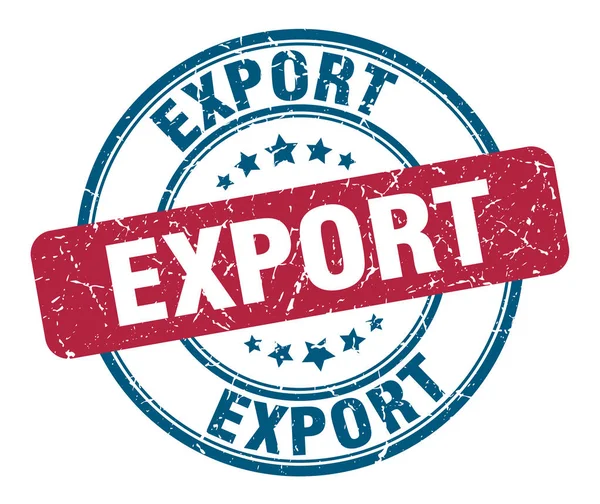 Znacznikiem eksportu. Eksport okrągły grunge znak. Eksportu — Wektor stockowy