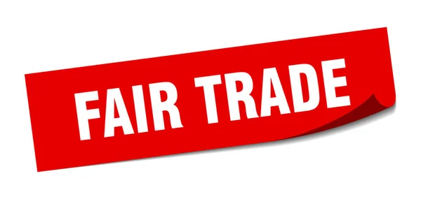 Fair trade sticker. fair trade square isolated sign. fair trade — Stock Vector