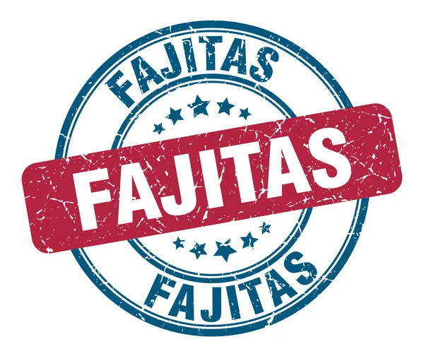 Sello fajitas. fajitas signo grunge redondo. fajitas — Archivo Imágenes Vectoriales