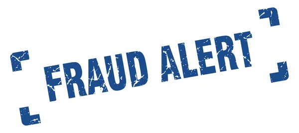 Sello de alerta de fraude. Alerta de fraude signo grunge cuadrado. alerta de fraude — Vector de stock