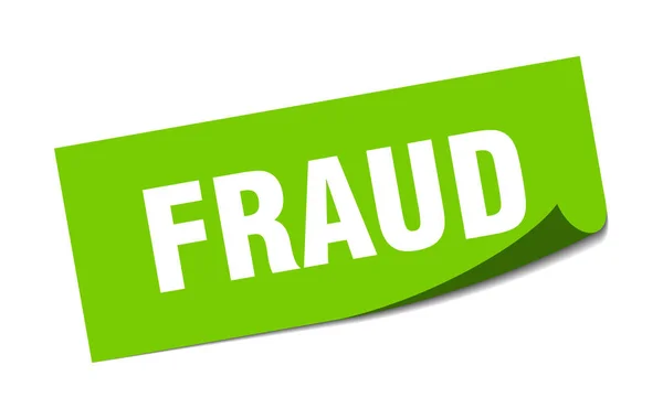 Pegatina de fraude. fraude cuadrado signo aislado. fraude — Vector de stock