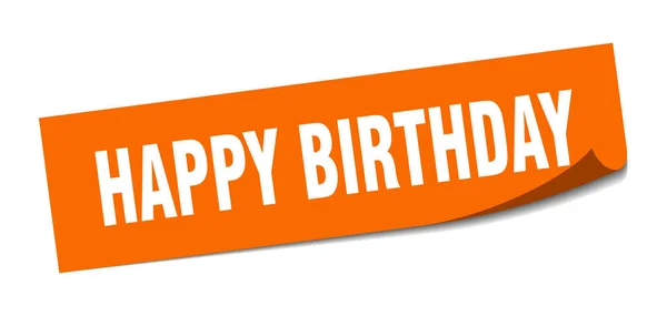 Happy birthday sticker. happy birthday square isolated sign. happy birthday — Stock Vector