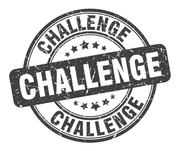 Σφραγίδα πρόκλησης. πρόκληση στρογγυλό σημάδι γκραντζ. Πρόκληση — Διανυσματικό Αρχείο