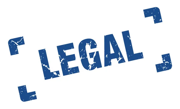 Νομική σφραγίδα. νόμιμο τετράγωνο γκραντζ πινακίδα. Νομική — Διανυσματικό Αρχείο